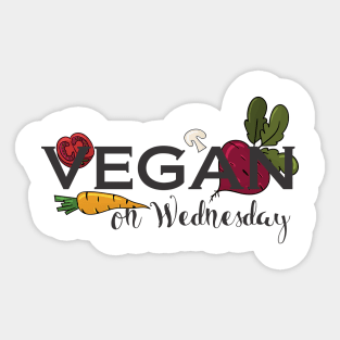 Vegan on Wednesday Sticker